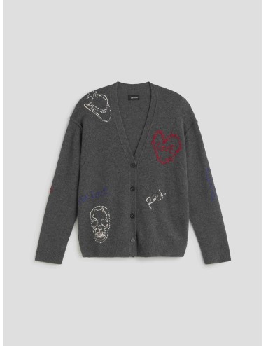 Cardigan Mirzak West Graph de Zadig & Voltaire en color anthracite para mujer - MARFRANC