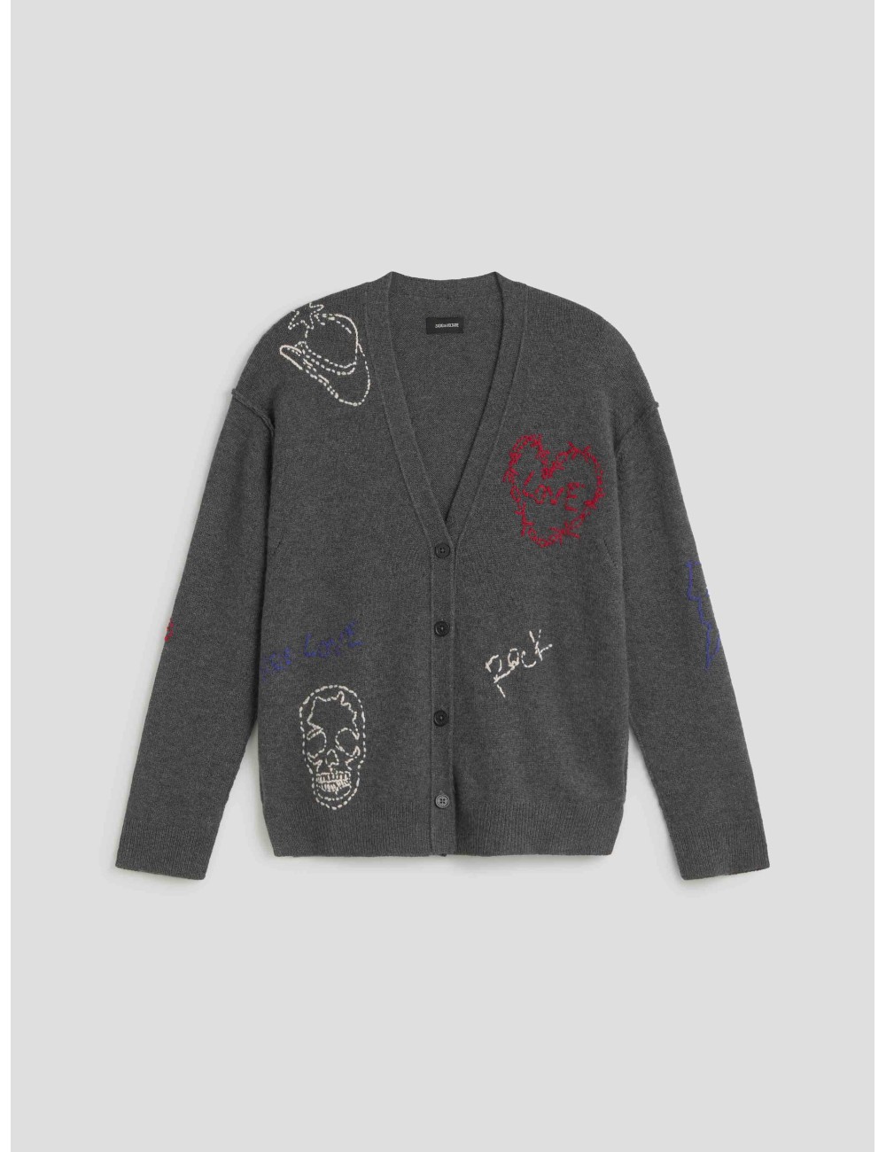 Cardigan Mirzak West Graph de Zadig & Voltaire en color anthracite para mujer - MARFRANC