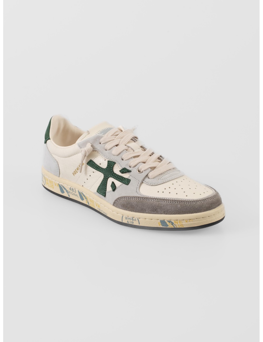 Zapatillas BSKTCLAY en color pastel/verde de Premiata para hombre - MARFRANC Zapatillas BSKTCLAY en color pastel/verde de Premiata para hombre - MARFRANC