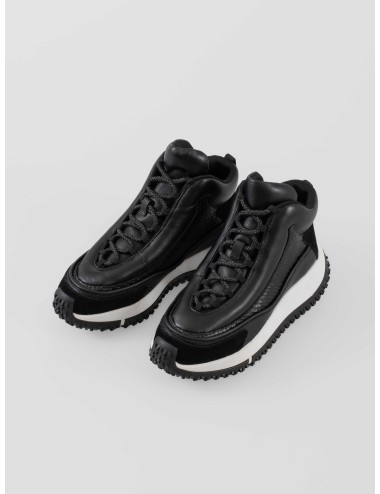 Sneakers 4CCCCEES Kapok Goni 4CS160044 mujer color Oreo en piel y nobuk con suela dentada bicolor - MARFRANC