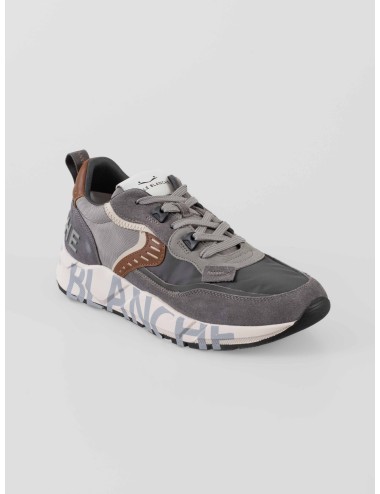 zapatillas deportivas hombre Voile Blanche Club01 color gris antracita y cognac suela ligera de goma - MARFRANC