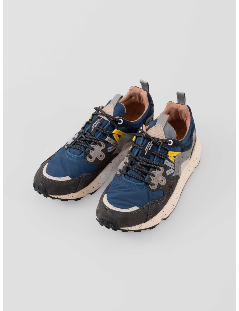 Zapatillas Flower Mountain Yamano 3 hombre Grey-Navy nylon técnico y ante con suela dentada de goma - trekking - MARFRANC Zapatillas Flower Mountain Yamano 3 hombre Grey-Navy nylon técnico y ante con suela dentada de goma - trekking - MARFRANC