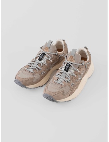Zapatillas Flower Mountain Yamabushi Uni hombre Light Grey nylon y ante con suela 6 cm dentada estilo trekking - MARFRANC