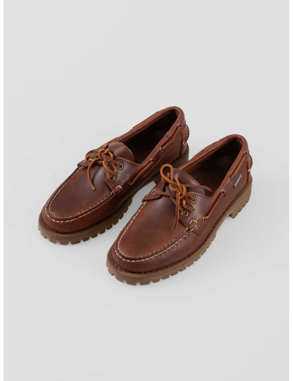 Zapatos Sebago Ranger Waxy hombre marrón Brown-Gum piel waxy suela commando 360 cordones náuticos hecho a mano - MARFRANC Zapatos Sebago Ranger Waxy hombre marrón Brown-Gum piel waxy suela commando 360 cordones náuticos hecho a mano - MARFRANC