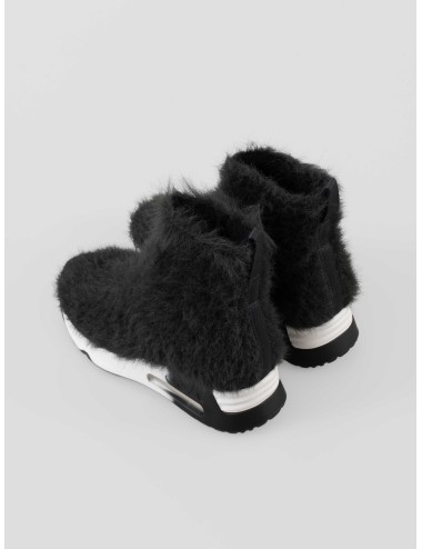 Botín Ash Lana mujer en Greystone efecto peludo tipo fur con diseño slip-on urbano - MARFRANC