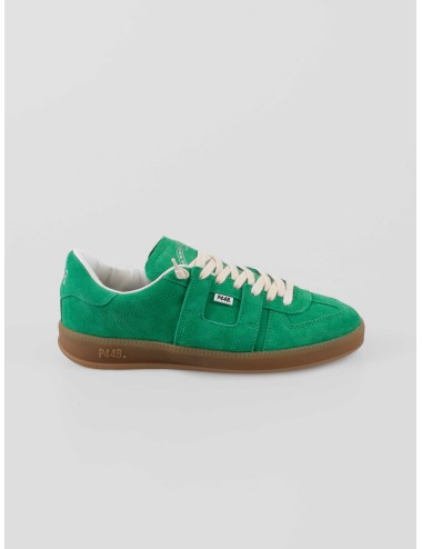 Sneaker P448 Monza F25 AllGreen mujer en nobuck verde con suela amber gum - MARFRANC