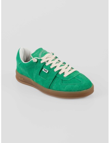 Sneaker P448 Monza F25 AllGreen mujer en nobuck verde con suela amber gum - MARFRANC