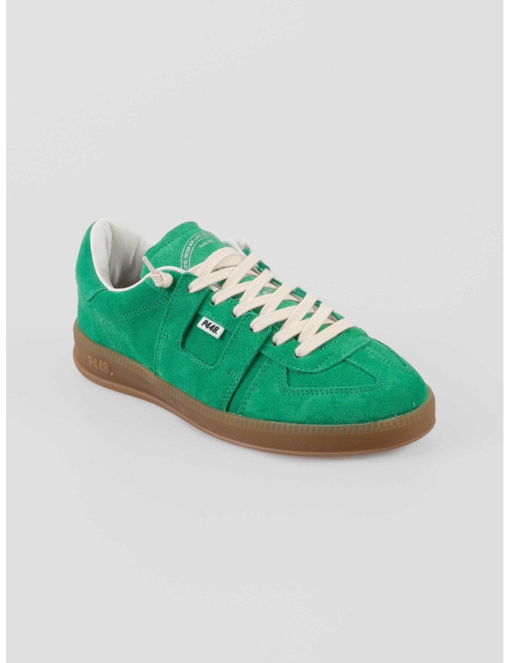 Sneaker P448 Monza F25 AllGreen mujer en nobuck verde con suela amber gum - MARFRANC