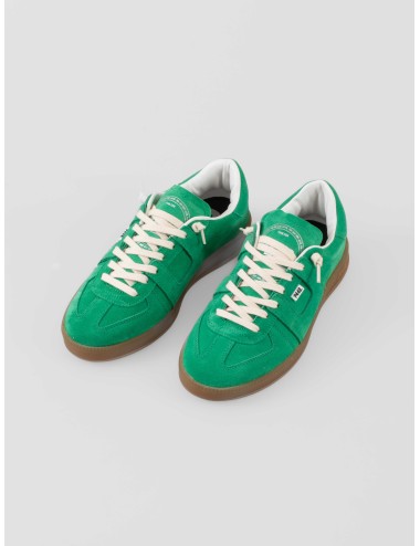 Sneaker P448 Monza F25 AllGreen mujer en nobuck verde con suela amber gum - MARFRANC