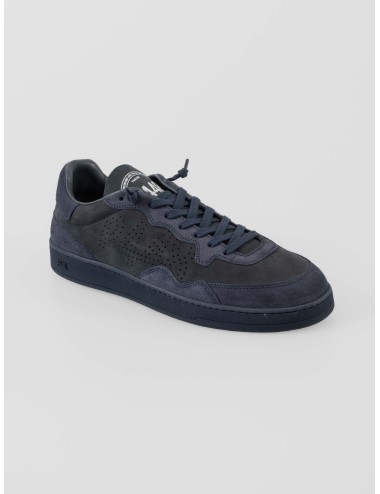 Sneaker P448 Vert F25 hombre en nobuck azul marino Total Blue con perforaciones y suela amber gum - MARFRANC