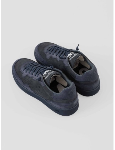 Sneaker P448 Vert F25 hombre en nobuck azul marino Total Blue con perforaciones y suela amber gum - MARFRANC