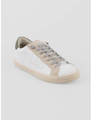 Sneaker P448 Cor John 1 blanco reciclado con detalle verde (WHI-VERDE), diseño bajo sostenible - MARFRANC