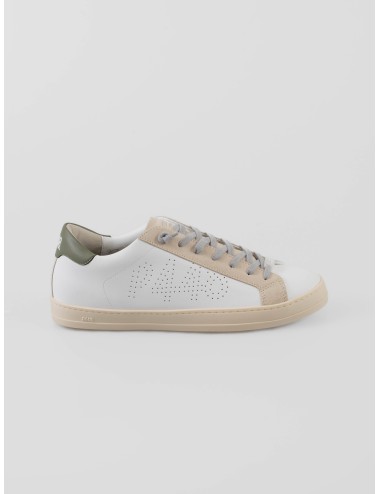 Sneaker P448 Cor John 1 blanco reciclado con detalle verde (WHI-VERDE), diseño bajo sostenible - MARFRANC