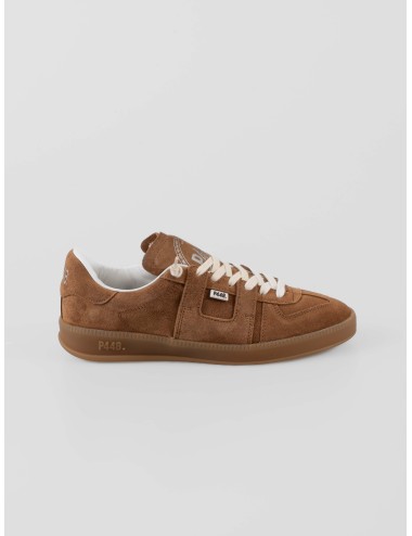 Sneaker P448 Monza 1 mujer en nobuck chocolate (AllChoco) con suela amber gum - MARFRANC
