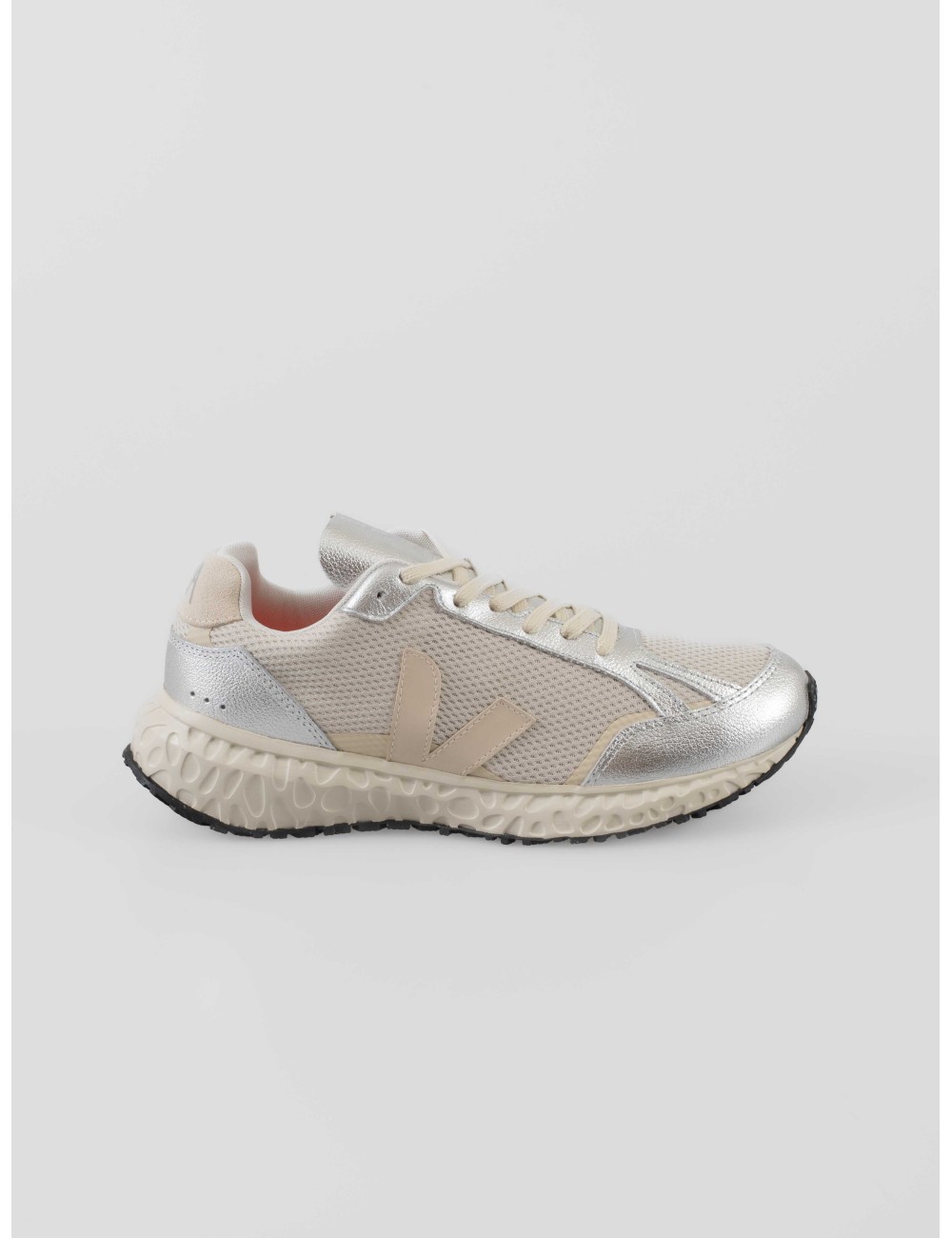 Sneaker VEJA Condor Royale Alveomesh mujer en natural / pierre / silver con malla técnica y suela visible - MARFRANC