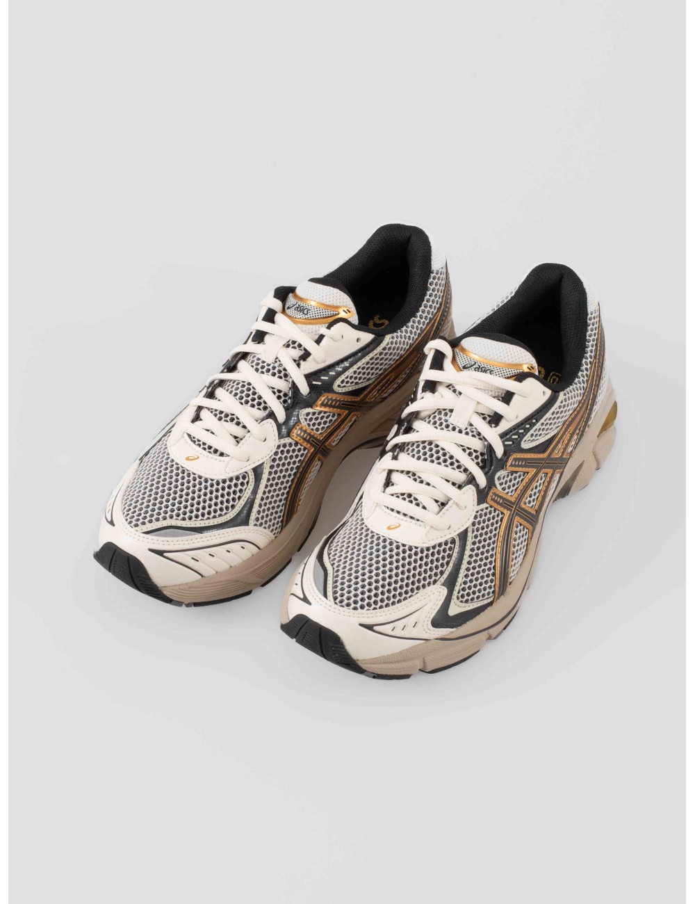 ASICS GT-2160 hombre Cream Pure Gold zapatillas retro running con tecnología GEL y soporte Guidance Trusstic - MARFRANC