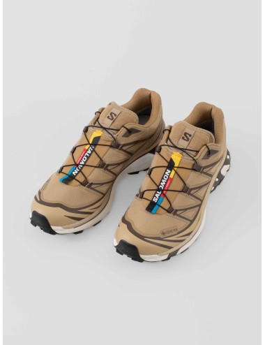 Salomon XT-6 GTX hombre color Kelp Wren Safari con GORE-TEX, suela Mud Contagrip y sistema Quicklace - MARFRANC
