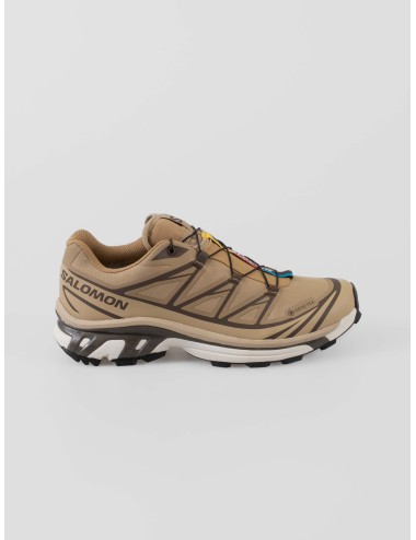 Salomon XT-6 GTX hombre color Kelp Wren Safari con GORE-TEX, suela Mud Contagrip y sistema Quicklace - MARFRANC