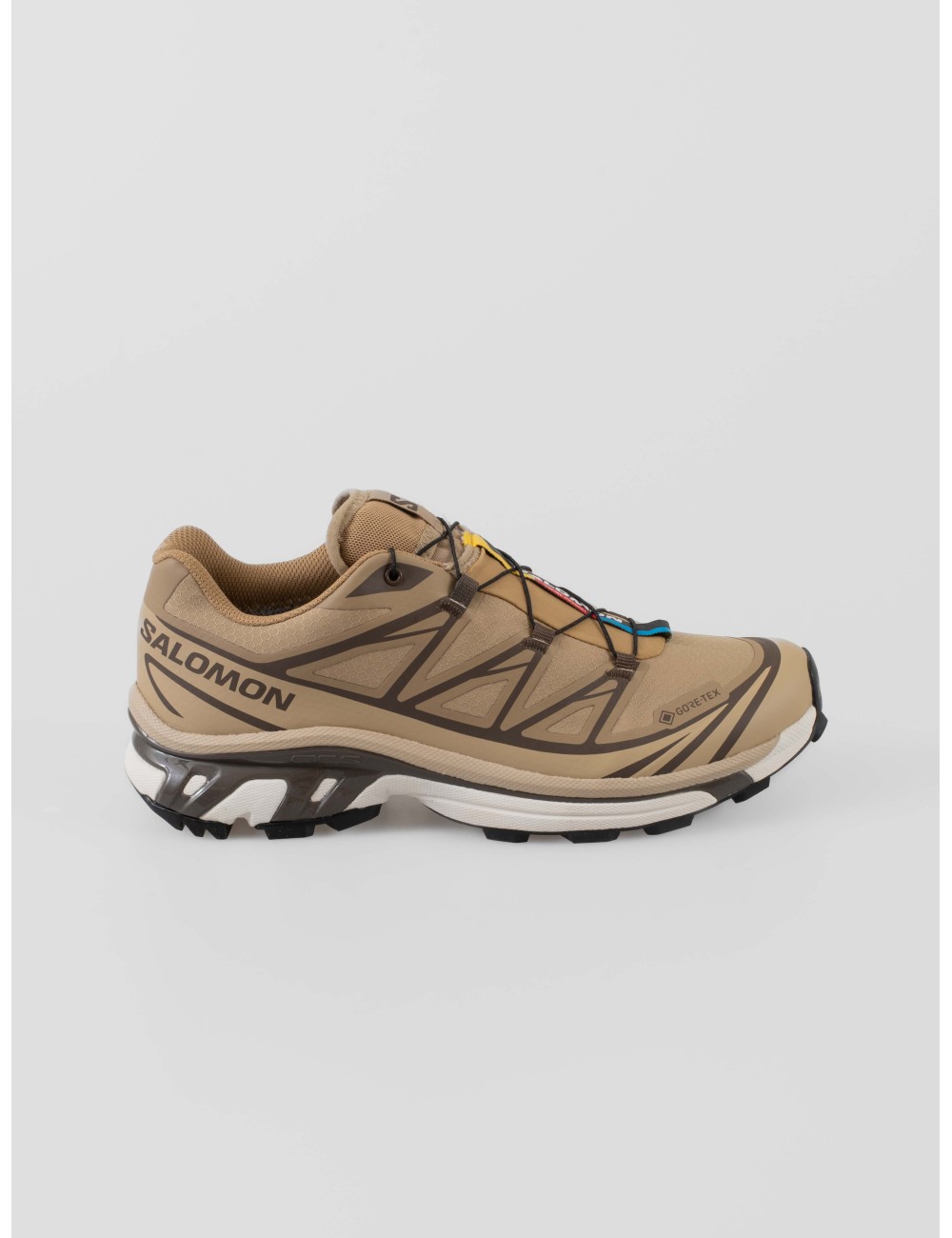 Salomon XT-6 GTX hombre color Kelp Wren Safari con GORE-TEX, suela Mud Contagrip y sistema Quicklace - MARFRANC