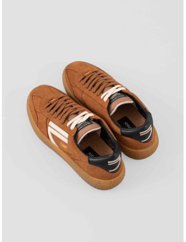 Sneaker Puraai Sigaro 1.01 Vintage hombre en tono sigaro / marrón, diseño eco-friendly con suela reciclada - MARFRANC