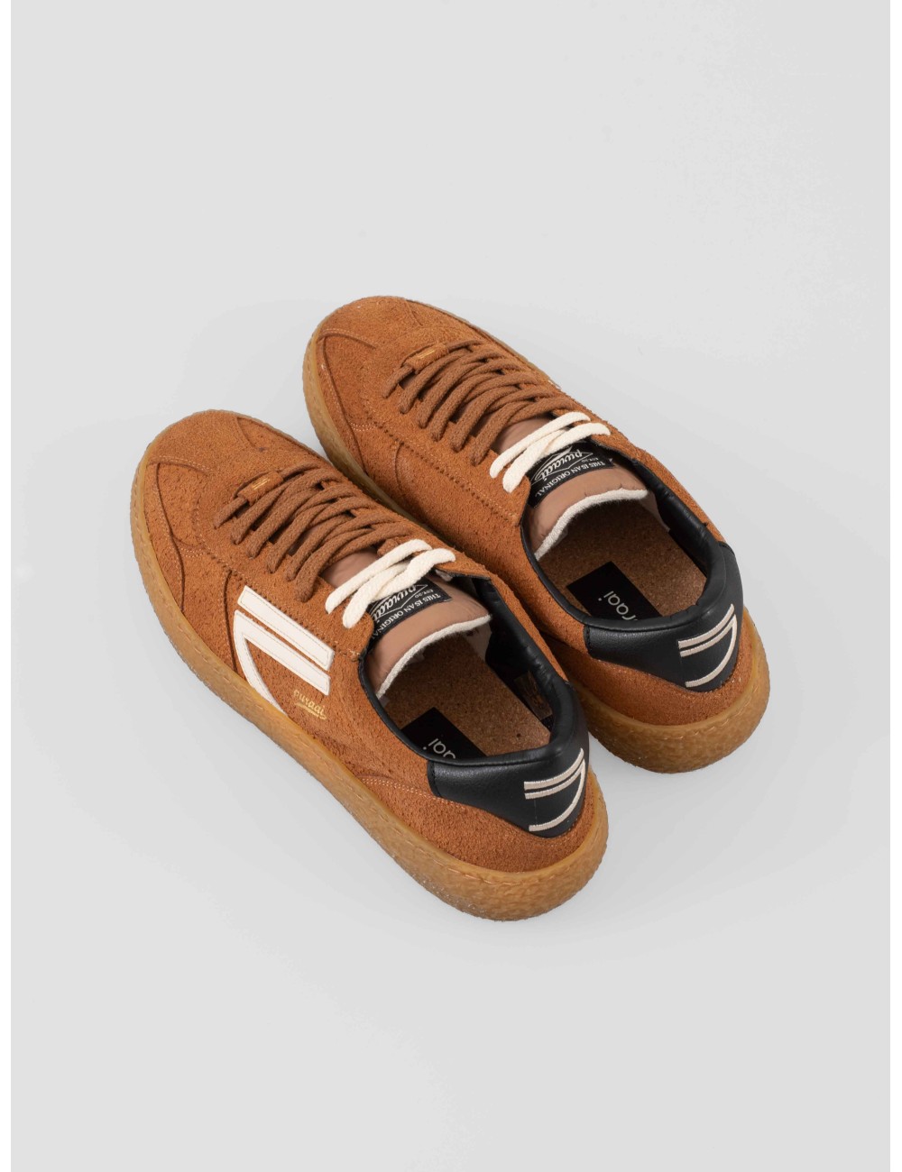 Sneaker Puraai Sigaro 1.01 Vintage hombre en tono sigaro / marrón, diseño eco-friendly con suela reciclada - MARFRANC