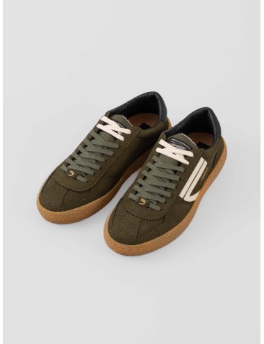 Sneaker Puraai 1.01 Vintage hombre color Foliage con materiales reciclados y diseño vintage - MARFRANC