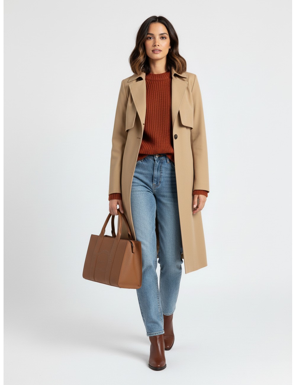 Bolso tote Rue St-Guillaume de Karl Lagerfeld en color Caramel, pensado para mujer - MARFRANC