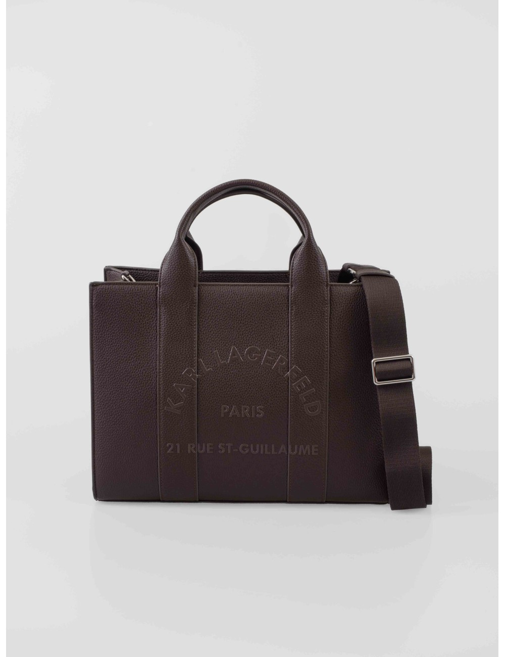 Bolso tote Rue St-Guillaume de Karl Lagerfeld en color Mocha, pensado para mujer - MARFRANC