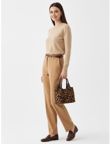 Bolso DUA de Gianni Chiarini en color leopardo, un minibolso de piel efecto pony diseñado para mujer - MARFRANC