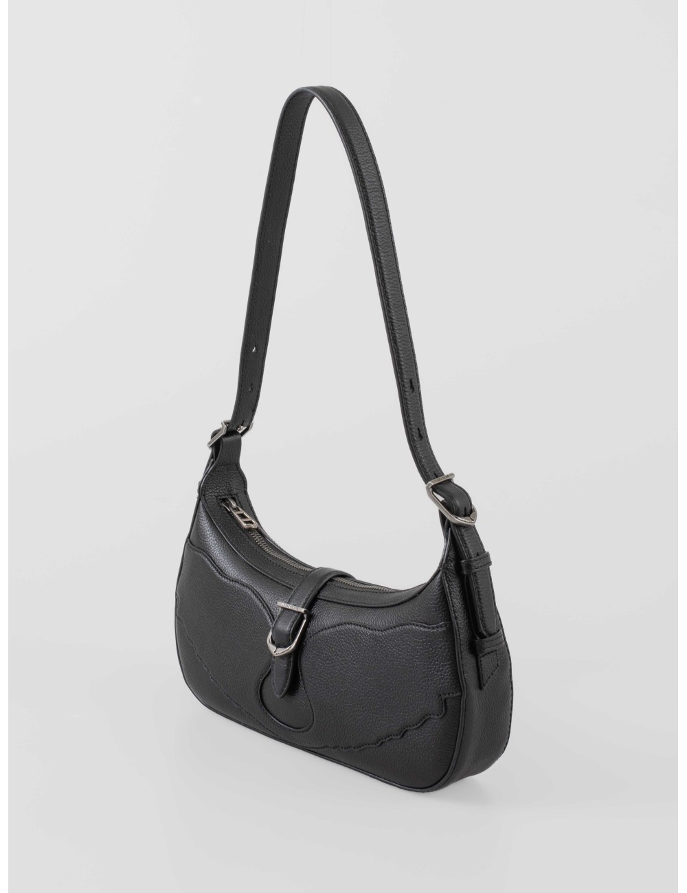 Bolso MOONRISE, ZADIG&VOLTAIRE, negro, mujer. bolso baguette en piel granulada - MARFRANC