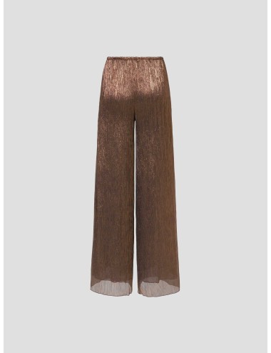 Pantalón de FORTE FORTE en color cobre. Su tejido 100% poliéster - MARFRANC