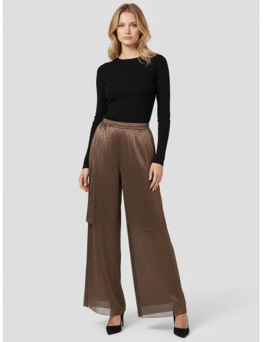 Pantalón de FORTE FORTE en color cobre. Su tejido 100% poliéster - MARFRANC