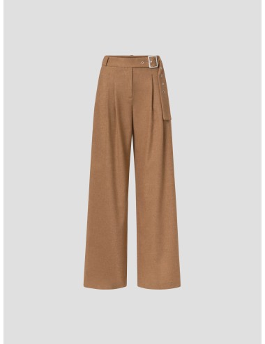 Pantalones de lana de pernera ancha en color marrón de KARL LAGERFELD - MARFRANC