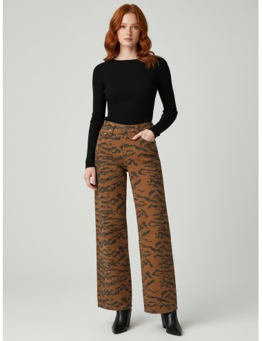 Vaqueros de pernera ajustada, Impeccable de Essentiel Antwerp en marrón/negro, diseñados para mujer - MARFRANC