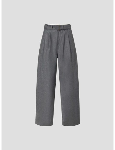 Pantalón amplio de SOEUR en gris para mujer, una versión contemporánea del pantalón sastrero clásico - MARFRANC