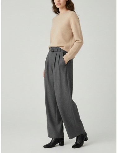 Pantalón amplio de SOEUR en gris para mujer, una versión contemporánea del pantalón sastrero clásico - MARFRANC