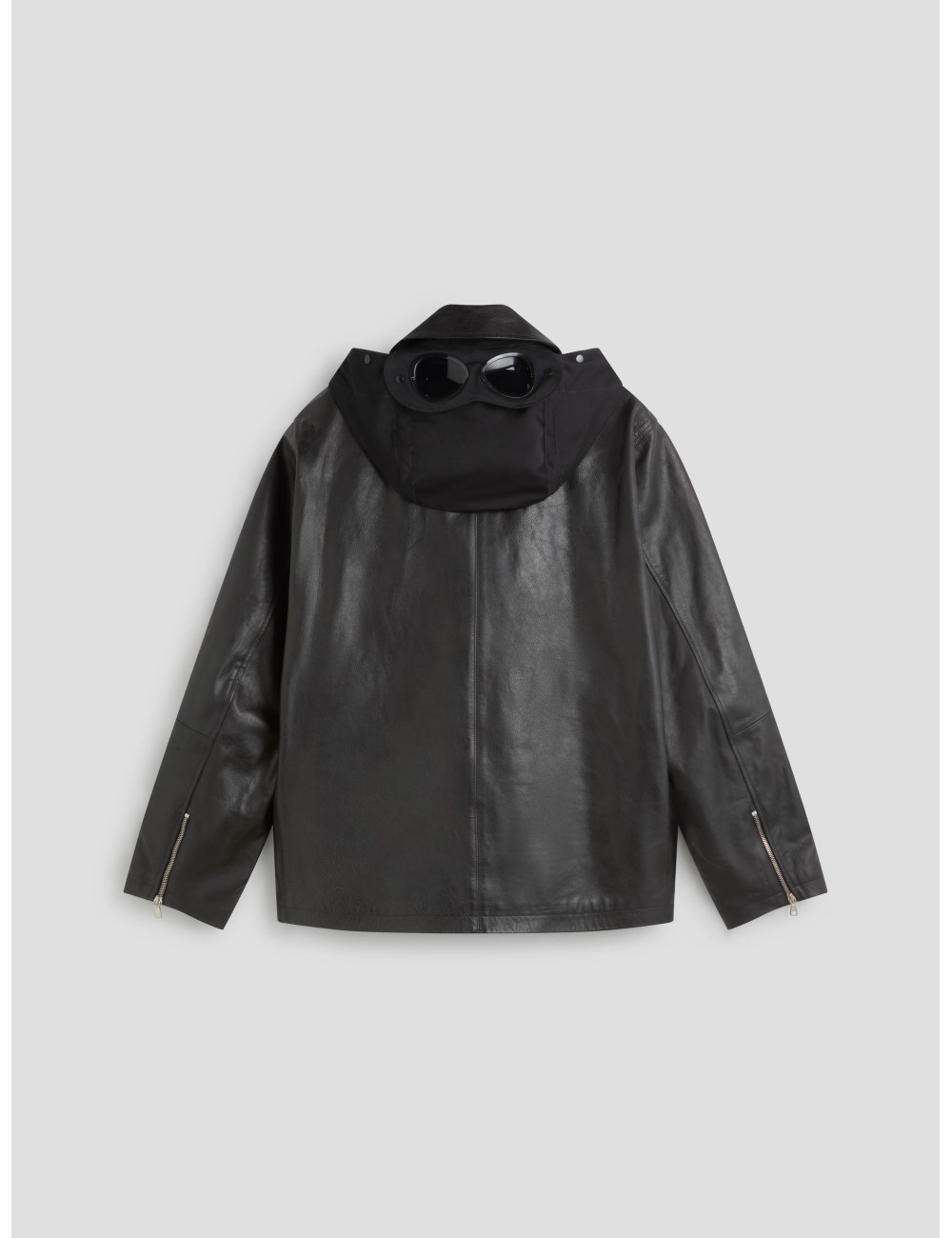 Chaqueta de cuero Mille en color negro de C.P. Company para hombre - MARFRANC Chaqueta de cuero Mille en color negro de C.P. Company para hombre - MARFRANC
