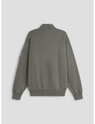 Sudadera de media cremallera C.P. Company en verde, diseñada para hombre - MARFRANC