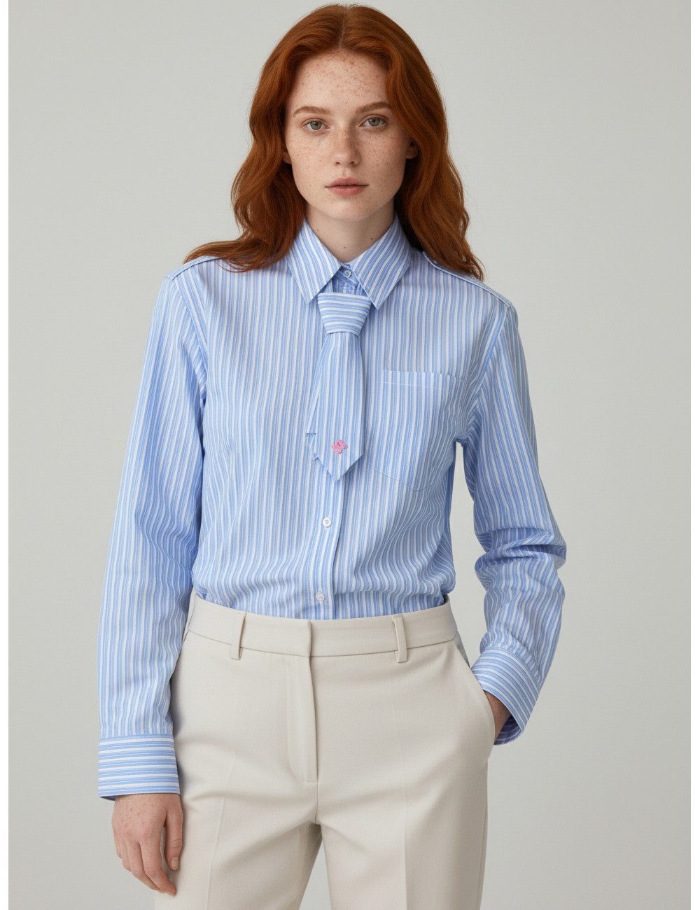 Camisa de rayas azules y blancas Igold de Essentiel Antwerp para mujer - MARFRANC Camisa de rayas azules y blancas Igold de Essentiel Antwerp para mujer - MARFRANC