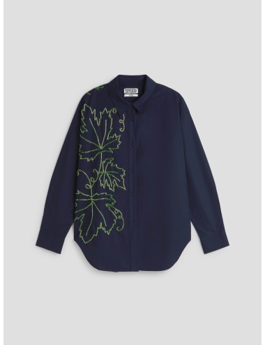 Camisa oversize Illegal de Essentiel Antwerp en color navy para mujer - MARFRANC