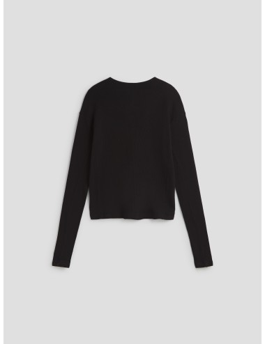 Camiseta Henley negro de Carrer para hombre, confeccionada en 100% algodón - MARFRANC