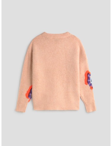 Jersey jacquard floral multicolor Essentiel Antwerp, modelo Impossible, en tono beige, para mujer - MARFRANC