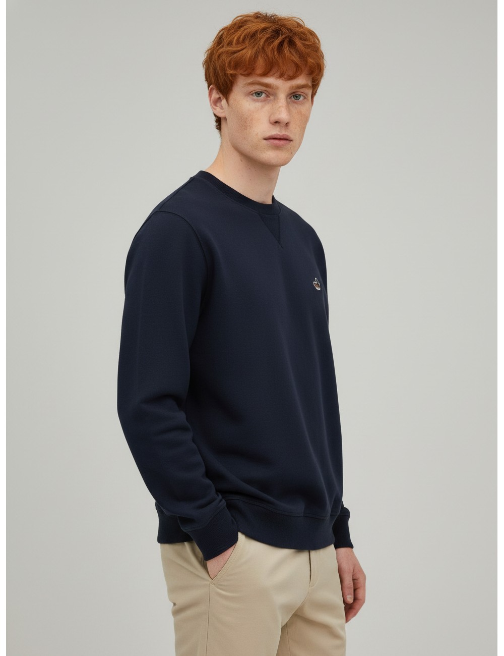Sudadera clásica DUCK PATCH de Edmmond en color navy para hombre - MARFRANC Sudadera clásica DUCK PATCH de Edmmond en color navy para hombre - MARFRANC