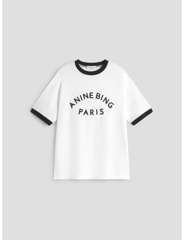 Camiseta Jaylin Tee Paris de ANINE BING en color ivory, diseñada para mujer - MARFRANC
