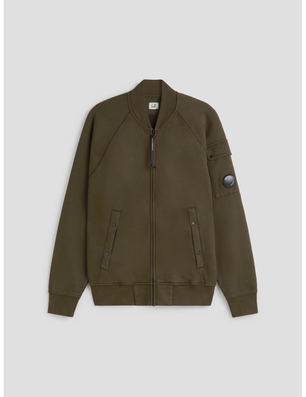 Sudadera bomber verde de C.P. Company para hombre, confeccionada 100 % en algodón de alta calidad - MARFRANC Sudadera bomber verde de C.P. Company para hombre, confeccionada 100 % en algodón de alta calidad - MARFRANC