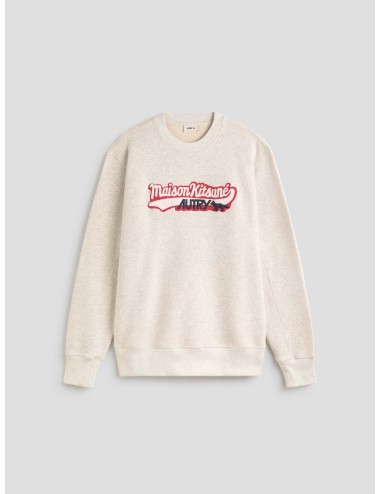 Sudadera M Kitsune de la colaboración exclusiva entre Autry y Maison Kitsuné, en color blanco - MARFRANC