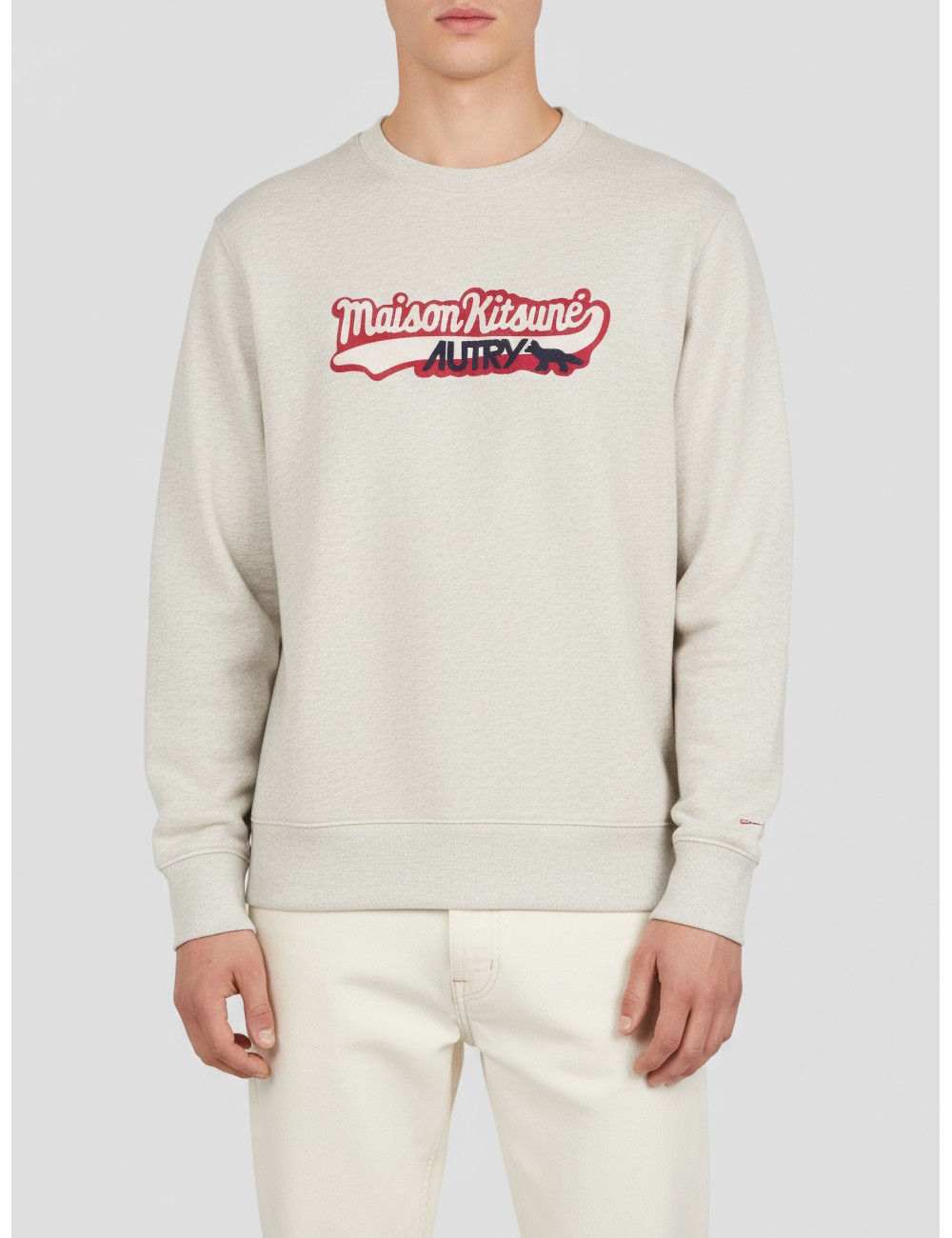 Sudadera M Kitsune de la colaboración exclusiva entre Autry y Maison Kitsuné, en color blanco - MARFRANC Sudadera M Kitsune de la colaboración exclusiva entre Autry y Maison Kitsuné, en color blanco - MARFRANC