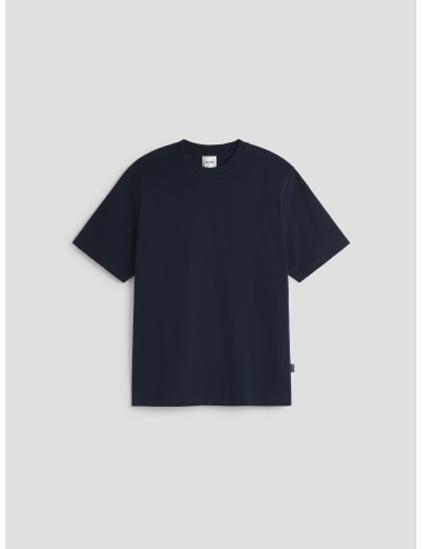 Camiseta Blocks Print de Arte en azul, confeccionada en algodón grueso para un acabado premium - MARFRANC