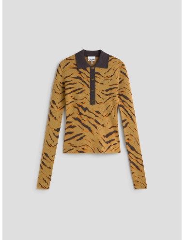 Polo Leopardo de GANNI en tonos multicolor, diseñado para mujer - MARFRANC