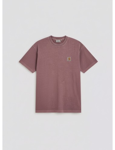 Camiseta Carhartt WIP Vista T-Shirt vino para hombre, algodón peinado garment-dyed, estilo streetwear premium - MARFRANC